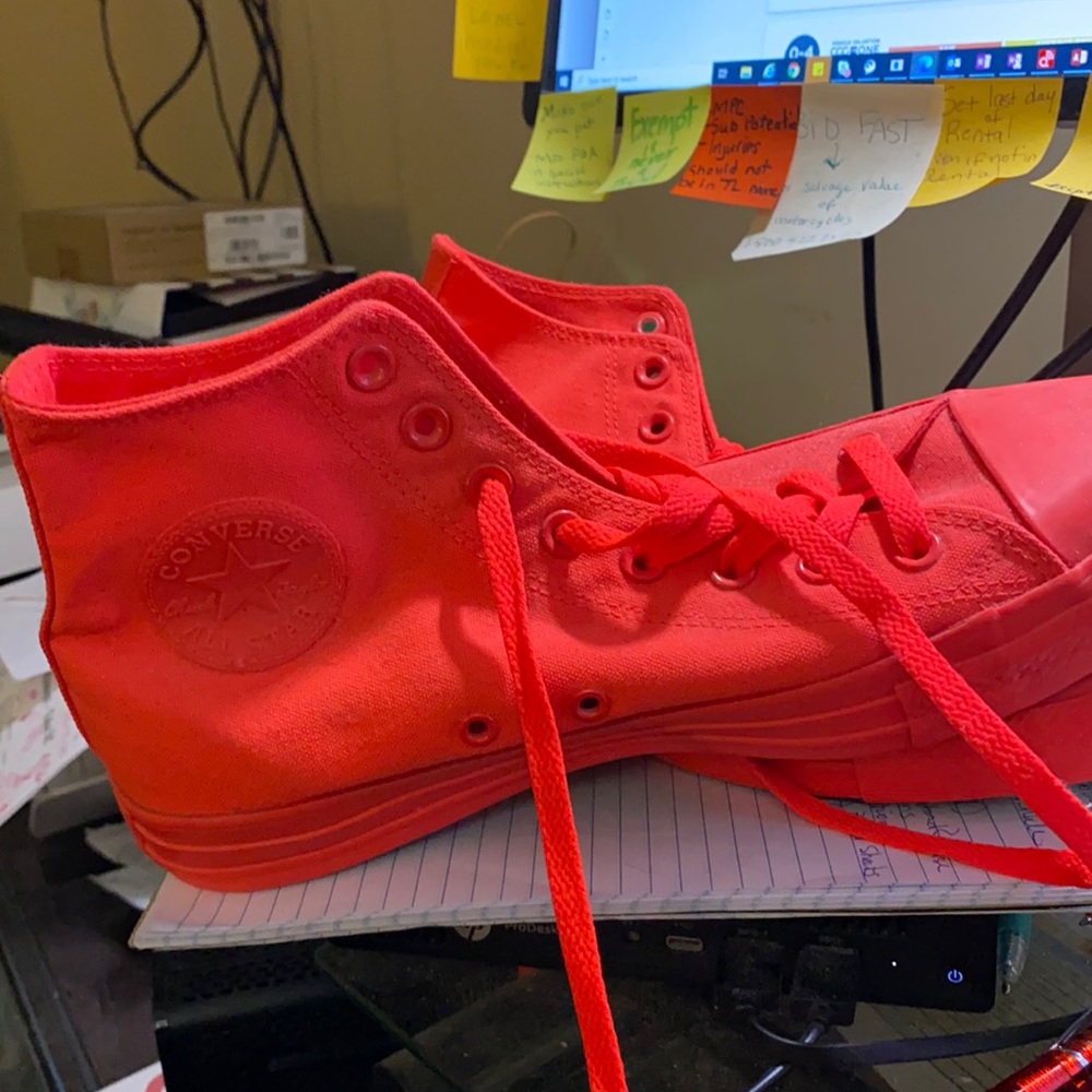 Neon Converse- Hot Orange Size 10 Women Brand New-
